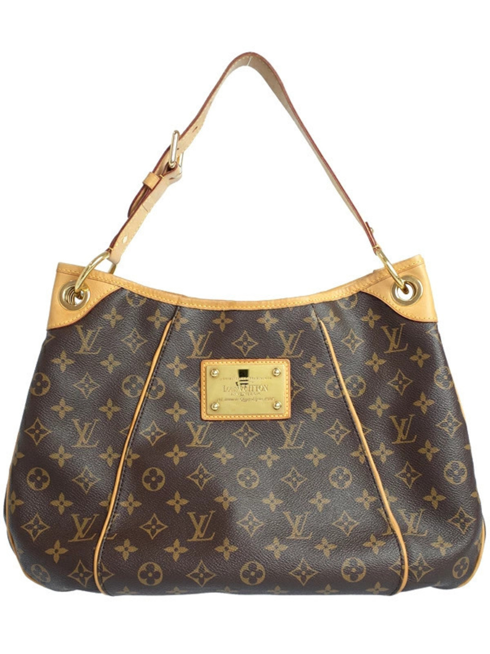 Louis Vuitton Monogram Galliera Hobo Shoulder Bag Canvas Leather Brown